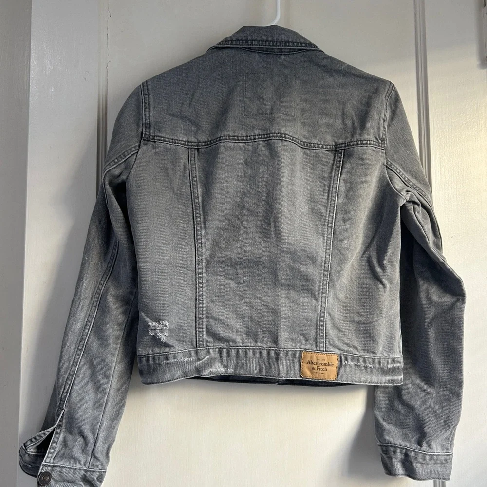 Abercrombie & Fitch Women's Gray Denim Jacket - Size Small - Picture 2 of 3